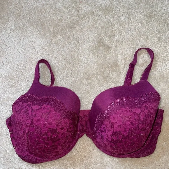 Victoria's Secret Body Lined Perfect Coverage Lace Bra Bundle in Green & Purple - Picture 2 of 9